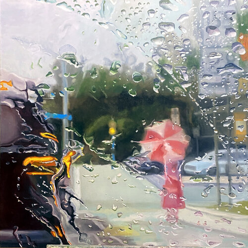 Pretty in Pink van Dennis Crayon, Schilderij te koop op Singulart