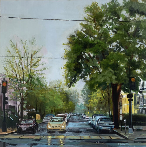 After The Rain van Dennis Crayon, Schilderij te koop op Singulart