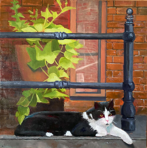 Linden Cat by Dennis Crayon, Painting for Sale on Singulart