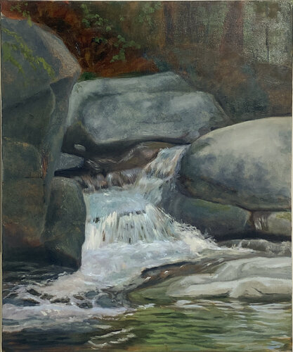Buttermilk Falls di Dennis Crayon, Pittura in vendita su Singulart