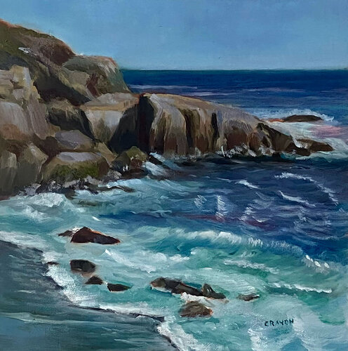 Where the Sea Breaks van Dennis Crayon, Schilderij te koop op Singulart