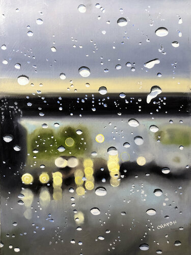 Rainy Overpass di Dennis Crayon, Pittura in vendita su Singulart