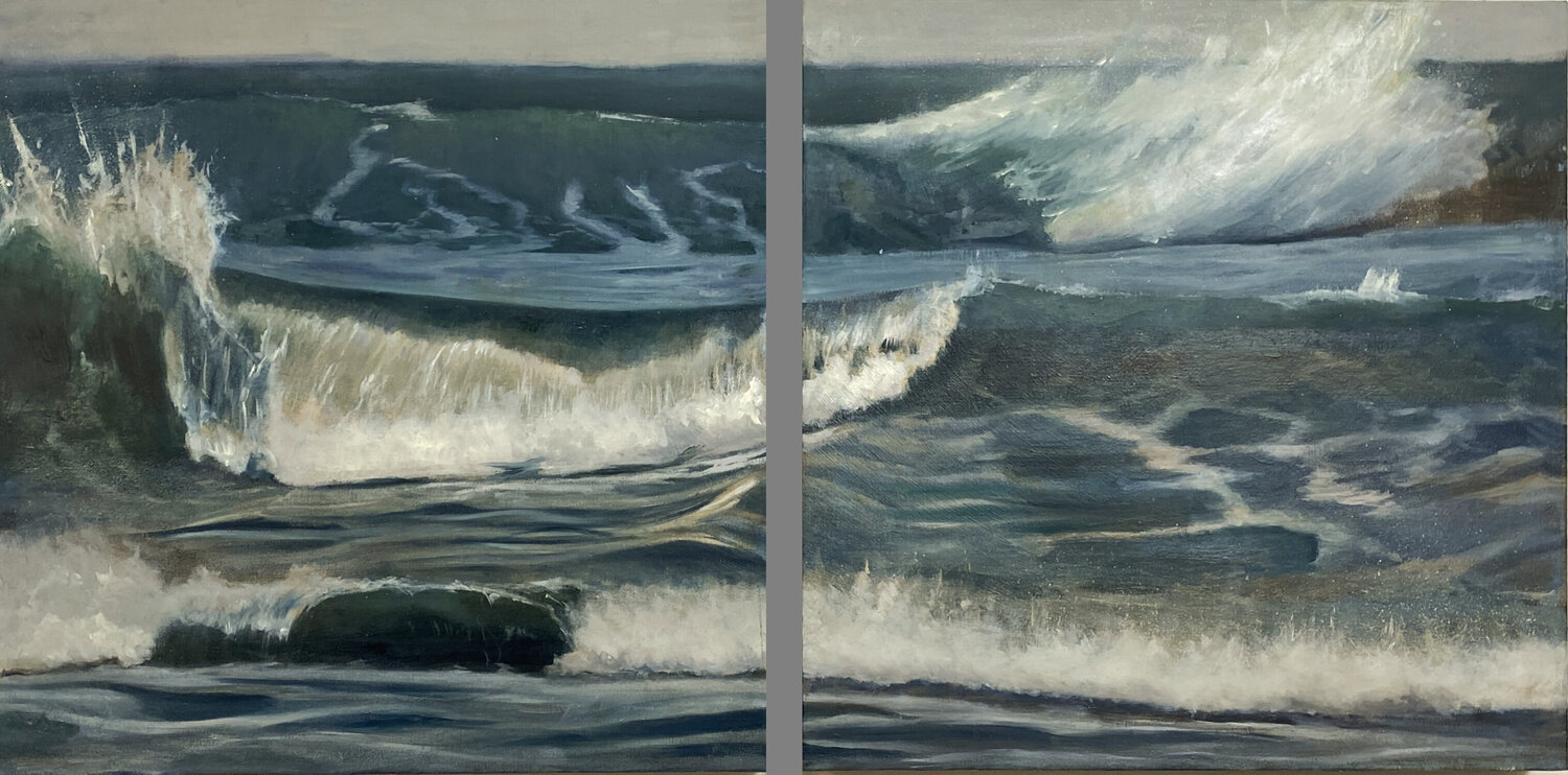 Refreshed by the Sea (diptych) Dennis Crayon