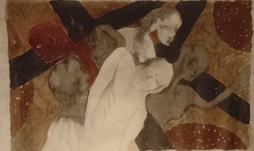 La descente de la croix by Pascal Maffre, Drawing for Sale on Singulart