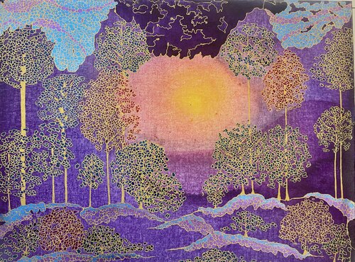 Forest Sun par Laura Thomas, Peinture en vente sur Singulart