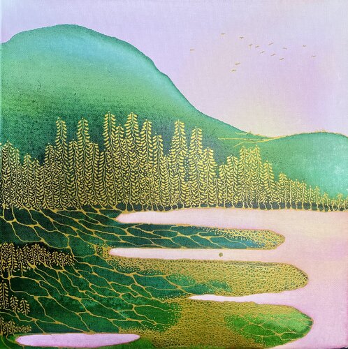 Foothills at Sunrise di Laura Thomas, Pittura in vendita su Singulart