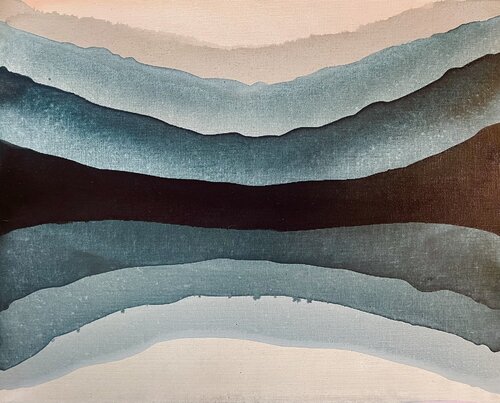 Mirror Mountains by Laura Thomas, Painting for Sale on Singulart