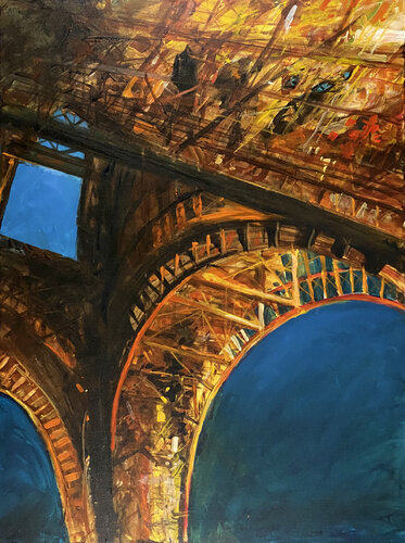 LA TOUR EIFFEL (the Eiffel Tower) de James Griffin, Pintura a la venta en Singulart