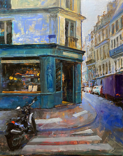 BISTRO, LA PHARMACIE de James Griffin, Pintura a la venta en Singulart