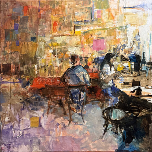 INTERIOR, CHEZ JANOU par James Griffin, Peinture en vente sur Singulart