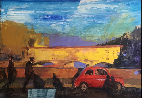 SHADOWS ON THE BRIDGE de James Griffin, Pintura a la venta en Singulart