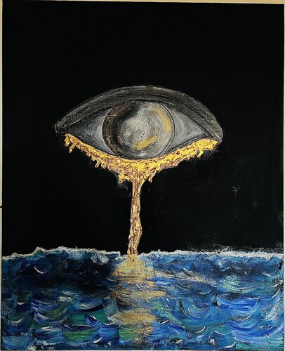 The eyes of the fullmoon von Vivian Fusco, Malerei kaufen auf Singulart