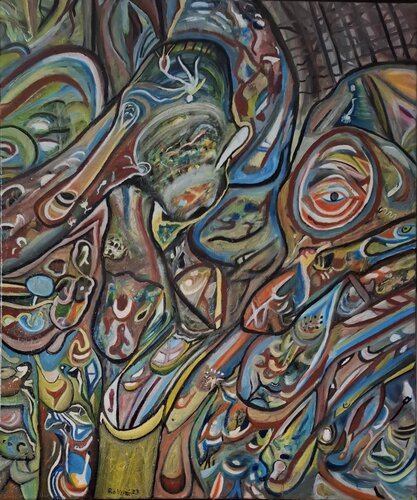 "il caos verso la follia" di Roberto Costantini, Pittura in vendita su Singulart