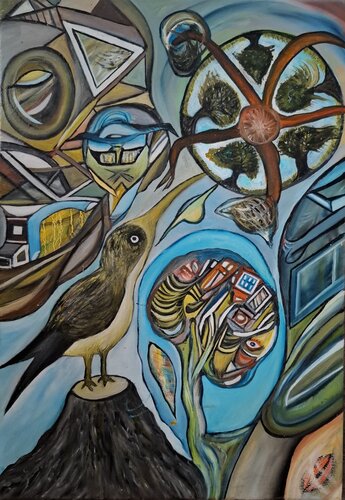 "extraterreno" di Roberto Costantini, Pittura in vendita su Singulart