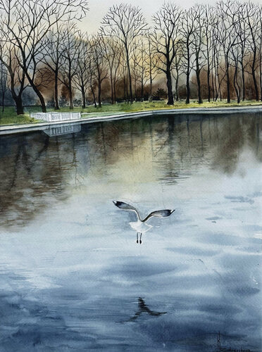 Passing Moment de Kateryna Zdravcheva, Obra en papel a la venta en Singulart