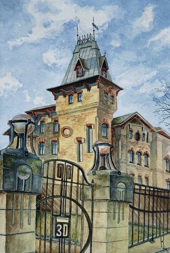 Quiet Corner of Tallinn de Kateryna Zdravcheva, Obra en papel a la venta en Singulart