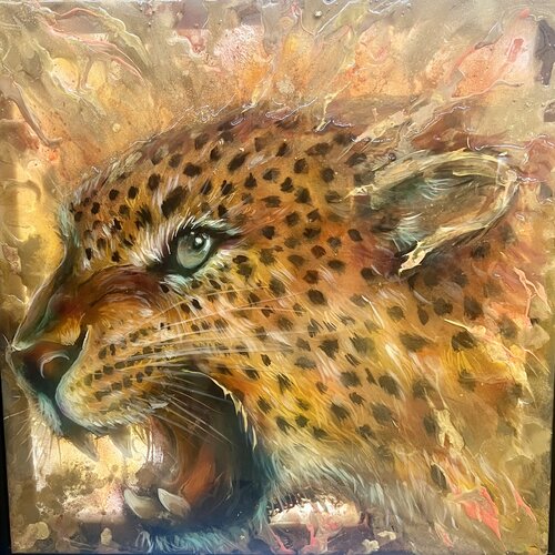 LÉOPARD (cri) by BRIGITTE BRESSON, Painting for Sale on Singulart