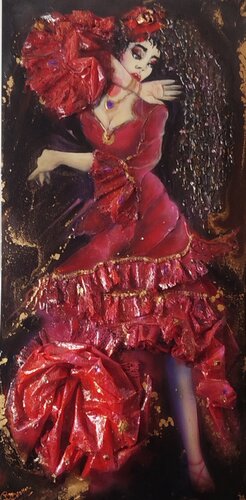LA DANSEUSE FLAMENCO by BRIGITTE BRESSON, Painting for Sale on Singulart
