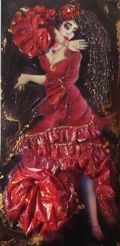 LA DANSEUSE FLAMENCO de BRIGITTE BRESSON, Pintura a la venta en Singulart