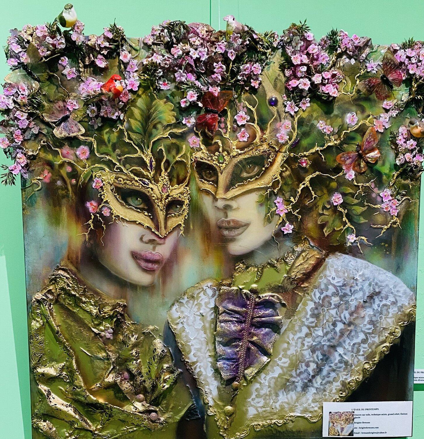 L'ÉVEIL DU PRINTEMPS BRIGITTE BRESSON Originalgemälde zu verkaufen