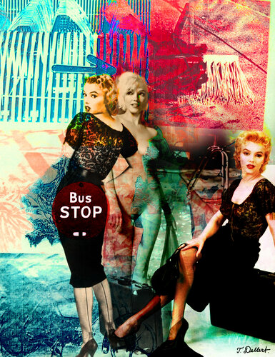 Marilyn Monroe. ( Waiting for the Right Buss) par Thomas Dellert, Édition en vente sur Singulart