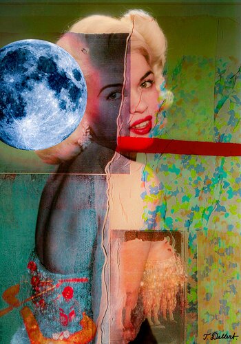 JAYNE MANSFIELD     THE GIRL ON THE MOON par Thomas Dellert, Édition en vente sur Singulart