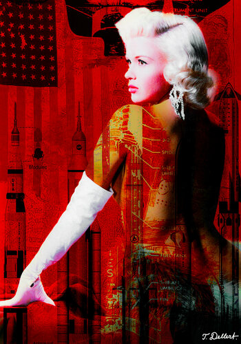 JAYNE MANSFIELD THE ROCKET GIRL AND NASA par Thomas Dellert, Édition en vente sur Singulart
