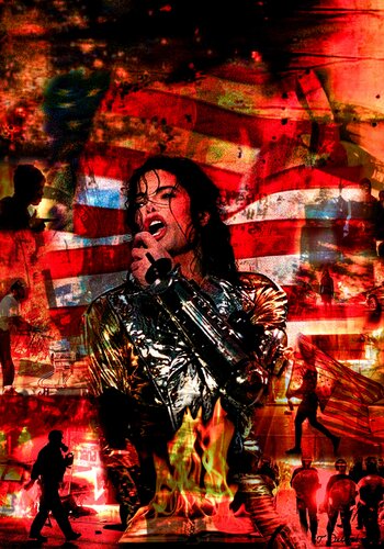 MICHAEL JACKSON  SCREAM AGAINST RACISM de Thomas Dellert, Impresión a la venta en Singulart