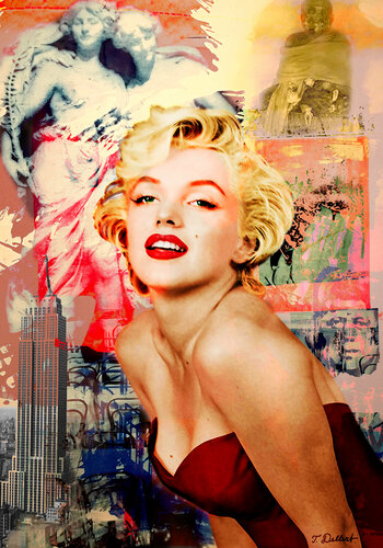 MARILYN AND  MANHATTAN de Thomas Dellert, Impresión a la venta en Singulart