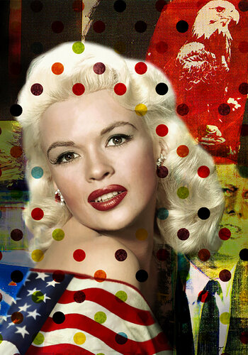 JAYNE MANSFIELD AMERICAN GIRL de Thomas Dellert, Impresión a la venta en Singulart