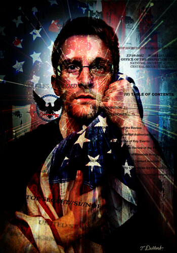 EDWARD SNOWDEN de Thomas Dellert, Impresión a la venta en Singulart