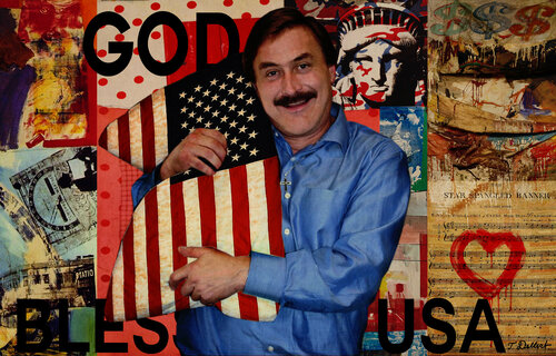 MIKE  " My Patriotic Pillow LINDELL par Thomas Dellert, Édition en vente sur Singulart