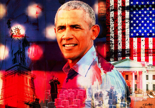 President BARACK OBAMA par Thomas Dellert, Édition en vente sur Singulart