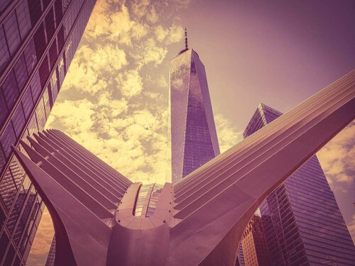 Manhattan Pink Ground Zero par Thomas Dellert, Édition en vente sur Singulart