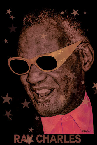RAY CHARLES.   Music Legand di Thomas Dellert, Stampa in vendita su Singulart