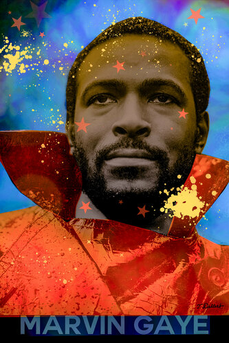 MARVIN GAYE  composer singer musician di Thomas Dellert, Stampa in vendita su Singulart