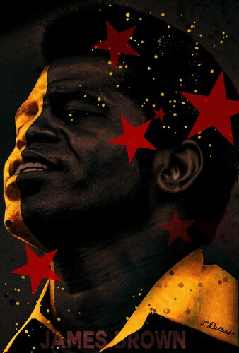JAMES BROWN       composer singer di Thomas Dellert, Stampa in vendita su Singulart