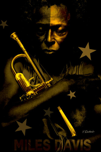 MILES DAVIS    composer musician di Thomas Dellert, Stampa in vendita su Singulart