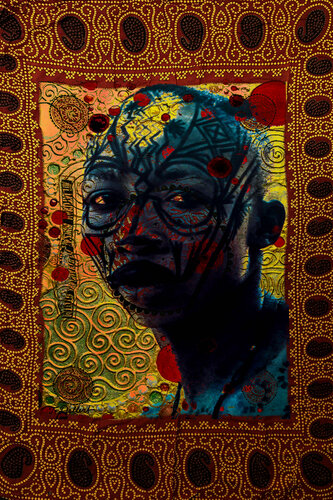 African Tribal Portrait          ( after LENI  Riefenstahl ) par Thomas Dellert, Édition en vente sur Singulart