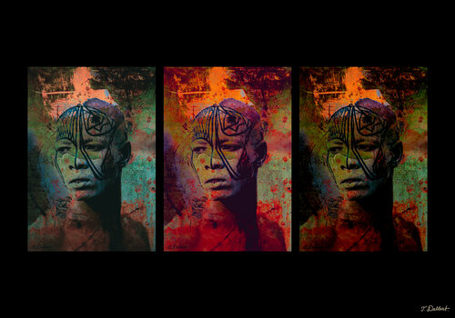 Man from Kao ( Africa )   after Leni Riefenstahl par Thomas Dellert, Photographie en vente sur Singulart