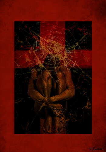 Black Christ         ( an Anti Racist comment to the current situation in the US ) par Thomas Dellert, Photographie en vente sur Singulart