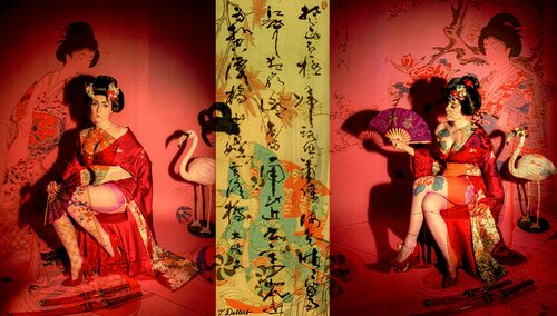 Geishas in Pink. Original photography by Thomas Dellert di Thomas Dellert, Fotografia in vendita su Singulart