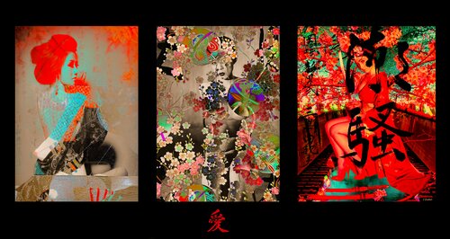Geisha Triptych di Thomas Dellert, Fotografia in vendita su Singulart