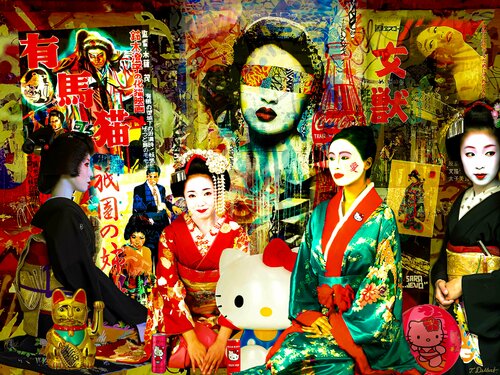Hallo Kitty  Tokyo Geishas par Thomas Dellert, Photographie en vente sur Singulart