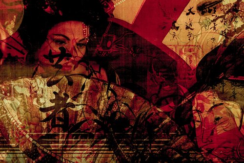 The painted fan and the Shogun. Original photograph by Thomas Dellert par Thomas Dellert, Photographie en vente sur Singulart