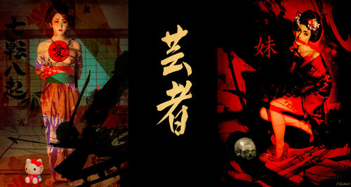 Geisha Love. Original photo by Thomas Dellert par Thomas Dellert, Photographie en vente sur Singulart