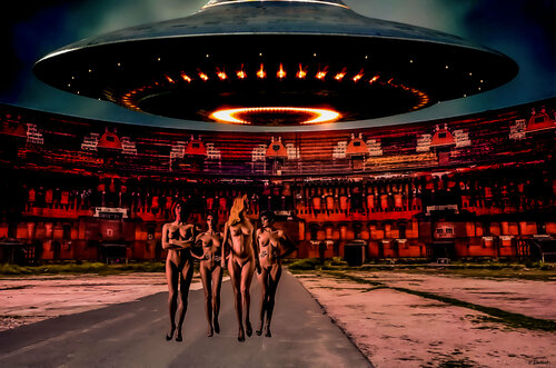 Naked in a close u encounter of the third kind van Thomas Dellert, Fotografie te koop op Singulart