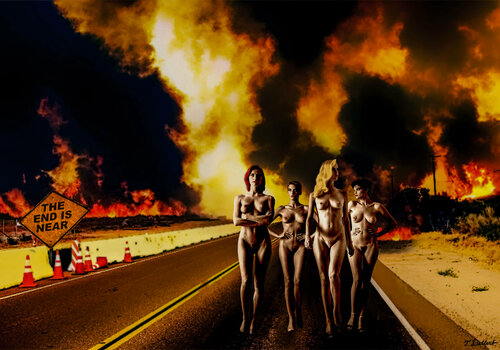 Naked on the road to Hell van Thomas Dellert, Fotografie te koop op Singulart