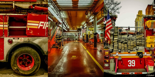 New York Fire Department Hero Memorial  Triptych par Thomas Dellert, Photographie en vente sur Singulart