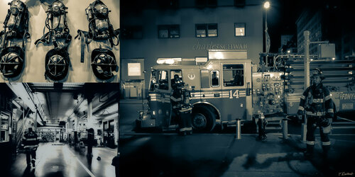 In Memory of the FD NY Heroes  Diptych par Thomas Dellert, Photographie en vente sur Singulart
